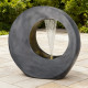 Fontaine moderne cercle kit complet avec pompe - Lumineo