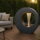 Fontaine moderne cercle kit complet avec pompe - Lumineo