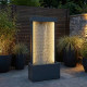 Fontaine moderne mur d'eau kit complet avec pompe - Lumineo