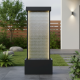 Fontaine moderne mur d'eau kit complet avec pompe - Lumineo