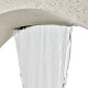 Fontaine moderne cercle kit complet avec pompe - Coloris blanc - Lumineo