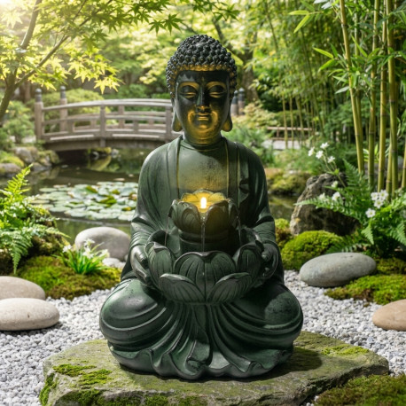 Fontaine Bouddha vert kit complet avec pompe - Art-Pond