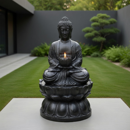 Fontaine XL Bouddha sur socle kit complet avec pompe - Art-Pond