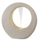 Fontaine moderne cercle H72cm en polyrésine avec éclairage LED et pompe - Coloris blanc - Lumineo