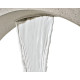 Fontaine moderne cercle H72cm en polyrésine avec éclairage LED et pompe - Coloris blanc - Lumineo