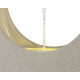 Fontaine moderne cercle H72cm en polyrésine avec éclairage LED et pompe - Coloris blanc - Lumineo