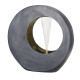 Fontaine moderne cercle H72cm en polyrésine avec éclairage LED et pompe - Coloris anthracite - Lumineo