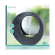 Fontaine moderne cercle H72cm en polyrésine avec éclairage LED et pompe - Coloris anthracite - Lumineo