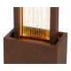 Fontaine design mur d'eau H112cm en acier galvanisé avec éclairage LED et pompe - Coloris rouille - Lumineo