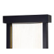 Fontaine XXL design mur d'eau H180cm en acier galvanisé avec éclairage LED et pompe - Coloris noir - Lumineo