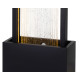 Fontaine XXL design mur d'eau H180cm en acier galvanisé avec éclairage LED et pompe - Coloris noir - Lumineo