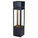 Fontaine XL design jardinière H121cm en acier galvanisé avec éclairage LED et pompe - Coloris noir - Lumineo