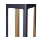 Fontaine XL design jardinière H121cm en acier galvanisé avec éclairage LED et pompe - Coloris noir - Lumineo