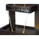 Fontaine XL cascade moderne H150cm en acier galvanisé avec éclairage LED et pompe - Lumineo