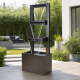 Fontaine XL cascade moderne H150cm en acier galvanisé avec éclairage LED et pompe - Lumineo
